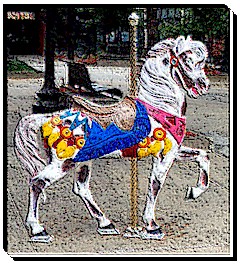 Carousel Horse near Metrocenter in Downtown Binghamton